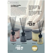 701257-1 Cut Glass Diffuser Pomegranate Noir
