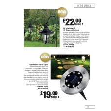 701415 4pk LED Solar Ground Lights 