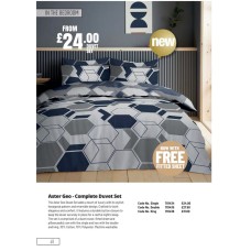 701434 Complete Duvet Set - Aster Geo Single 