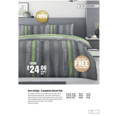 701437 Complete Duvet Set - Ezra Stripe Single 