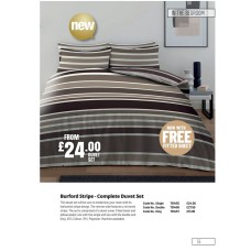 701455 Complete Duvet Set - Burford Stripe Single 