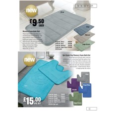 701499 Memory Foam Bath Mat Natural