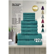 701506 10pc Toronto Towel Bale Teal