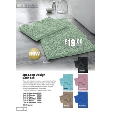 701513 2pc Loop Design Bath Set Sage Green
