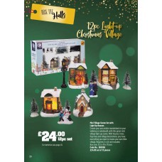 900356 Mini Village Scene Set with Light Up Houses