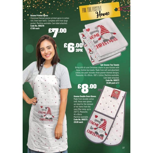 900270 Gnome Printed Apron