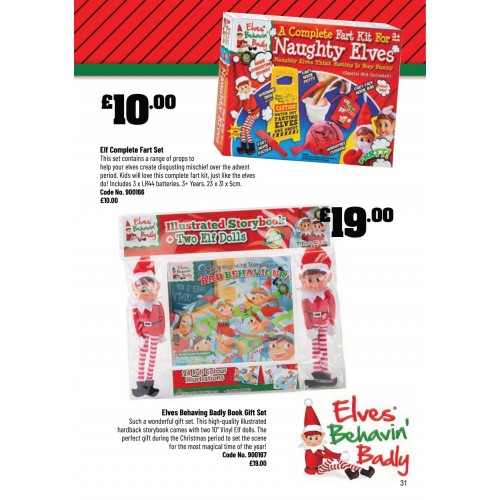 900167 Elves Behaving Badly Book Gift Set