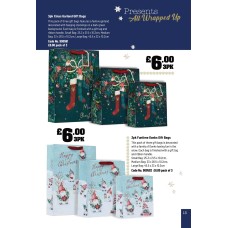 900591 3pk Xmas Garland Gift Bags