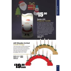 900414 Santa LED Projector Candle