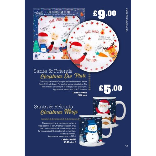 900505 Santa and friends Christmas Mugs