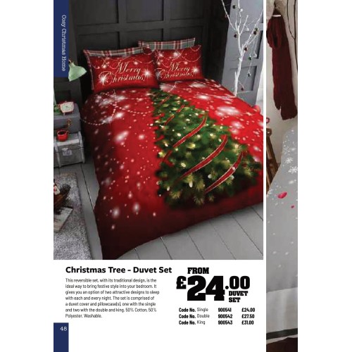 900542 Christmas Tree - Duvet Set Double 