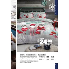 900550 Gnome Sweet Gnome - Duvet Set Single 