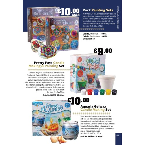 900559 Pretty Pots Candle Making & Painting Set