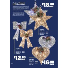 900596 Festive Tinsel & LED Decorations Gold Star