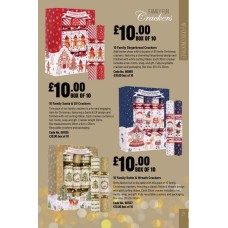 901135 10pk Family Christmas Crackers Santa & Elf