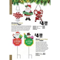 901138 Christmas Metal Hanging Sign Peppermint Candy   
