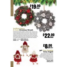 901112 3pk Cosy Hanging Xmas Angels 