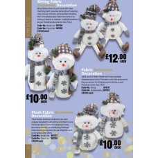901129 Sitting Fabric Snowman Decoration Nordic Hat