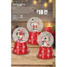 901139 Musical Light-up Snow Globe Snowman