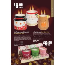 901163 Unfragranced Candle Wax Filled Pot Santa