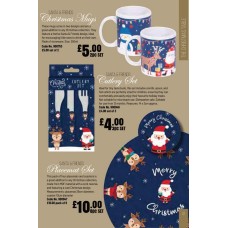 900946 Santa & Friends 3pc Cutlery Set