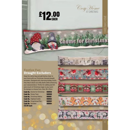 900962 Festive Fun Draught Excluders Highland Cattle