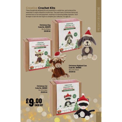 900981 Creative Crochet Kit Christmas Cat