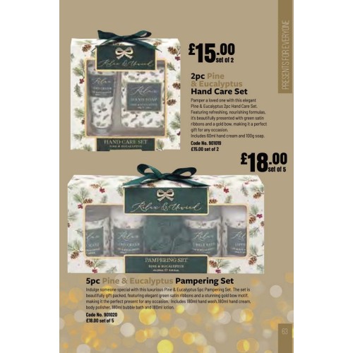 901020 5pc Pine & Eucalyptus Pamper Set 
