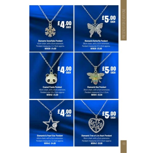 901043 Diamanté Tree of Life Heart Pendant 