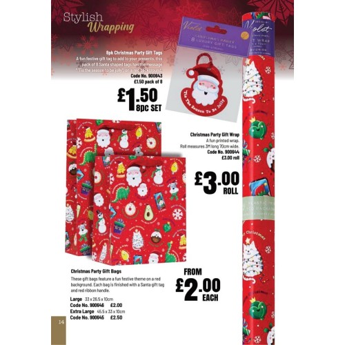 900646 Christmas Party Gift Bags Large