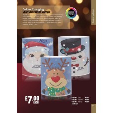 900667 Colour Changing LED Character Lamps Santa