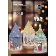 900692 Snowy Themed LED Light Up Houses Tree