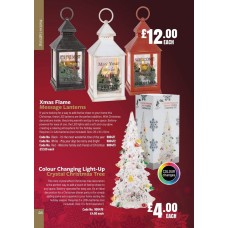 900471 Xmas Flame Message Lanterns Black