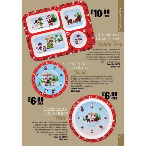 900756 Christmas Little Stars Eating Tray