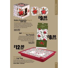 900461 Christmas Holly Tea Towels 3pk