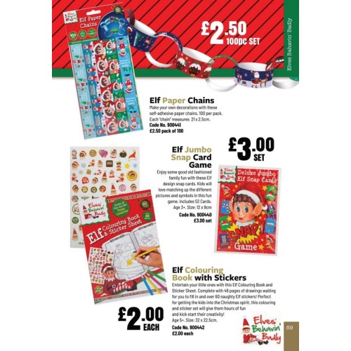 900442 Elf Colouring Book with Stickers